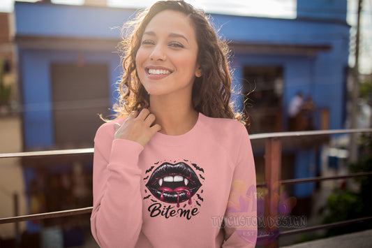 Halloween "Bite me" Sweat shirt