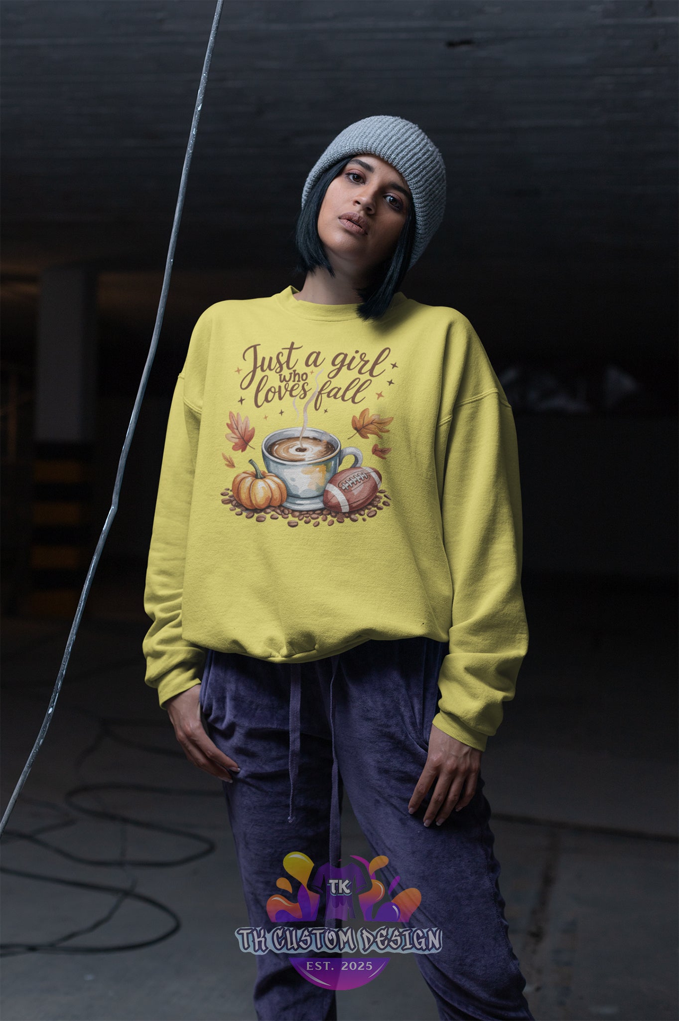 Long Sleeve Sweat Shirt Just A Girl Who Love Falls